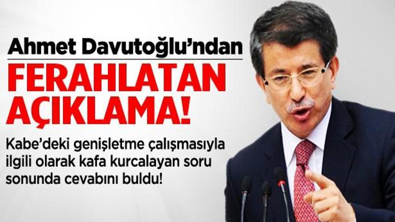 Bakan Davutoğlu'ndan Kabe müjdesi