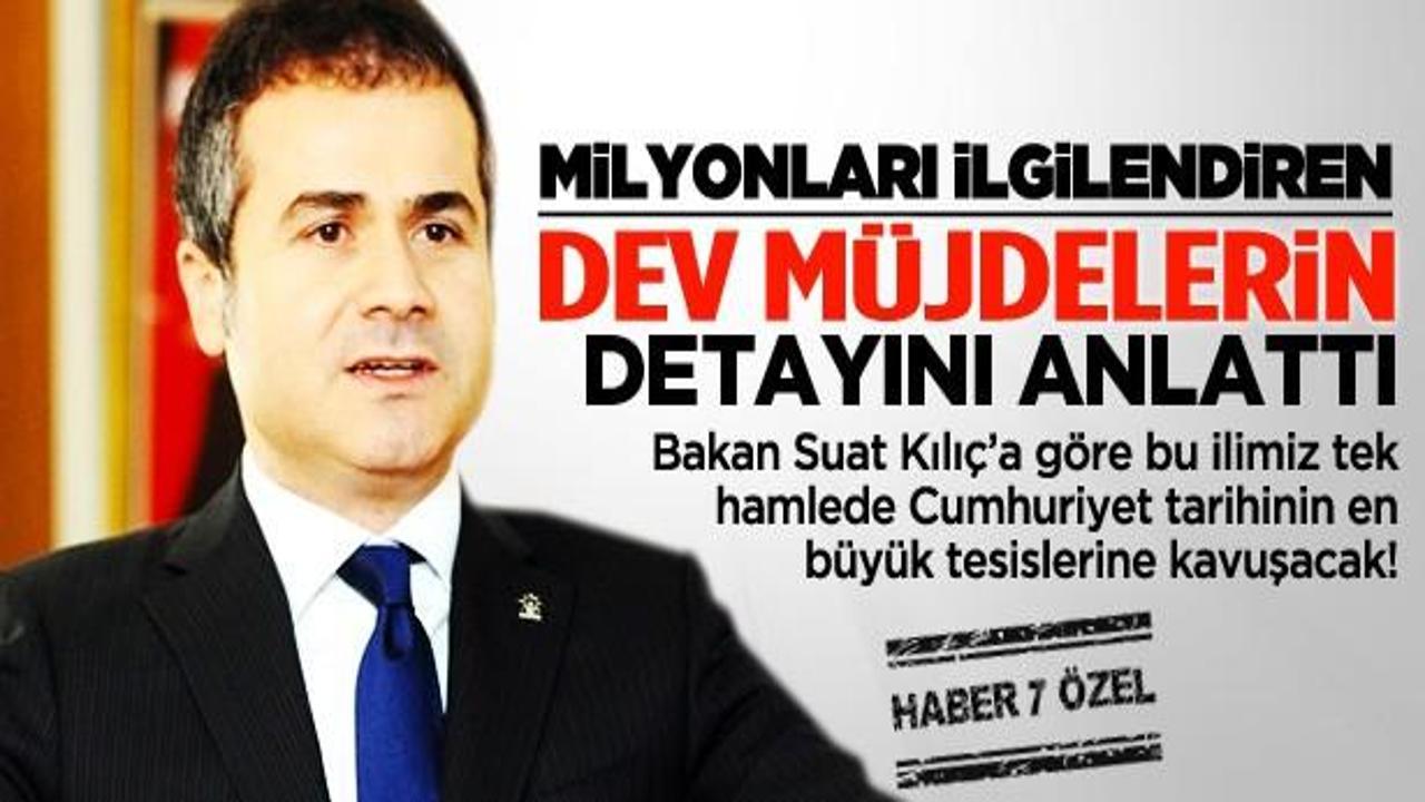 Bakan Suat Kılıç 2013'teki dev projeleri anlattı