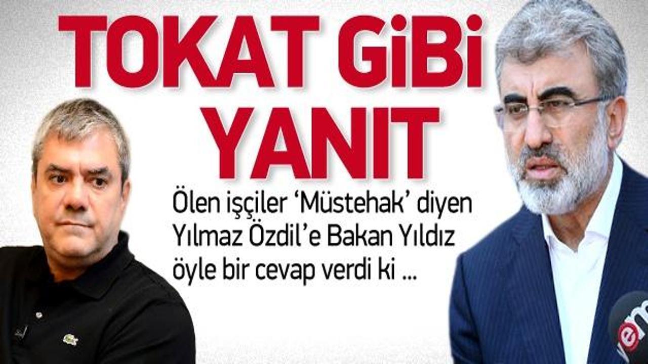 Bakan Taner Yıldız, Yılmaz &Ouml;zdil'e ateş p&uuml;sk&uuml;rd&uuml;