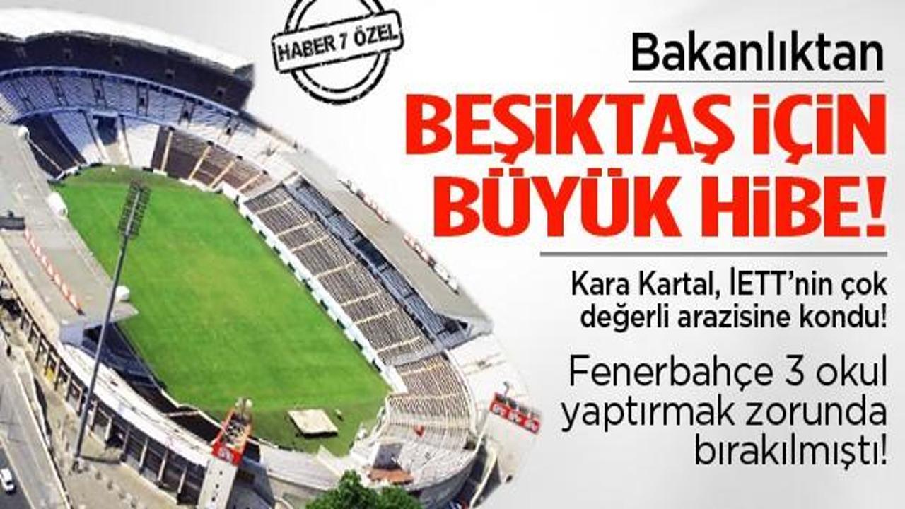 Bakanlıktan Beşiktaş için büyük hibe!