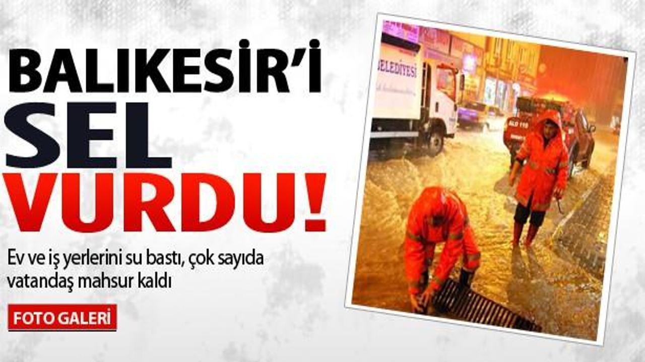 Balıkesir'de ev ve iş yerini su bastı!