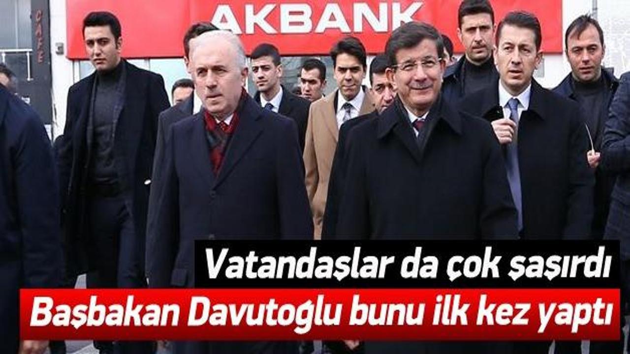 Başbakan Davutoğlu bunu ilk kez yapıyor