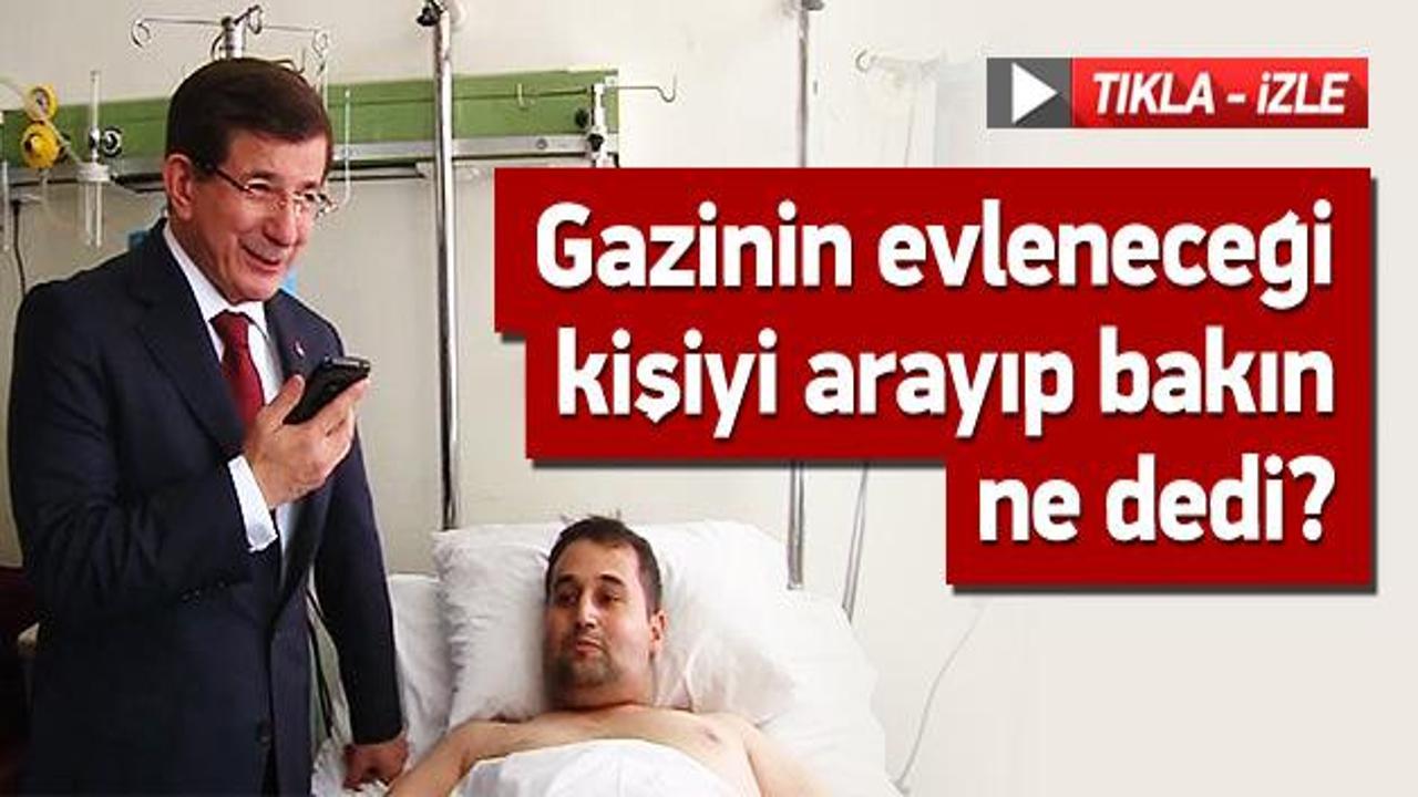 Başbakan Davutoğlu gazileri ziyaret etti