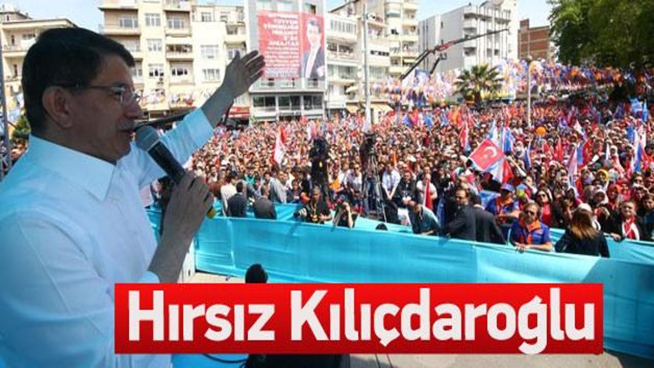 Başbakan Davutoğlu: Kılıçdaroğlu hırsızlık yaptı