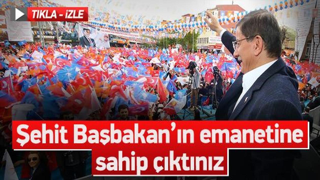 Başbakan Davutoğlu Kütahya'da konuştu