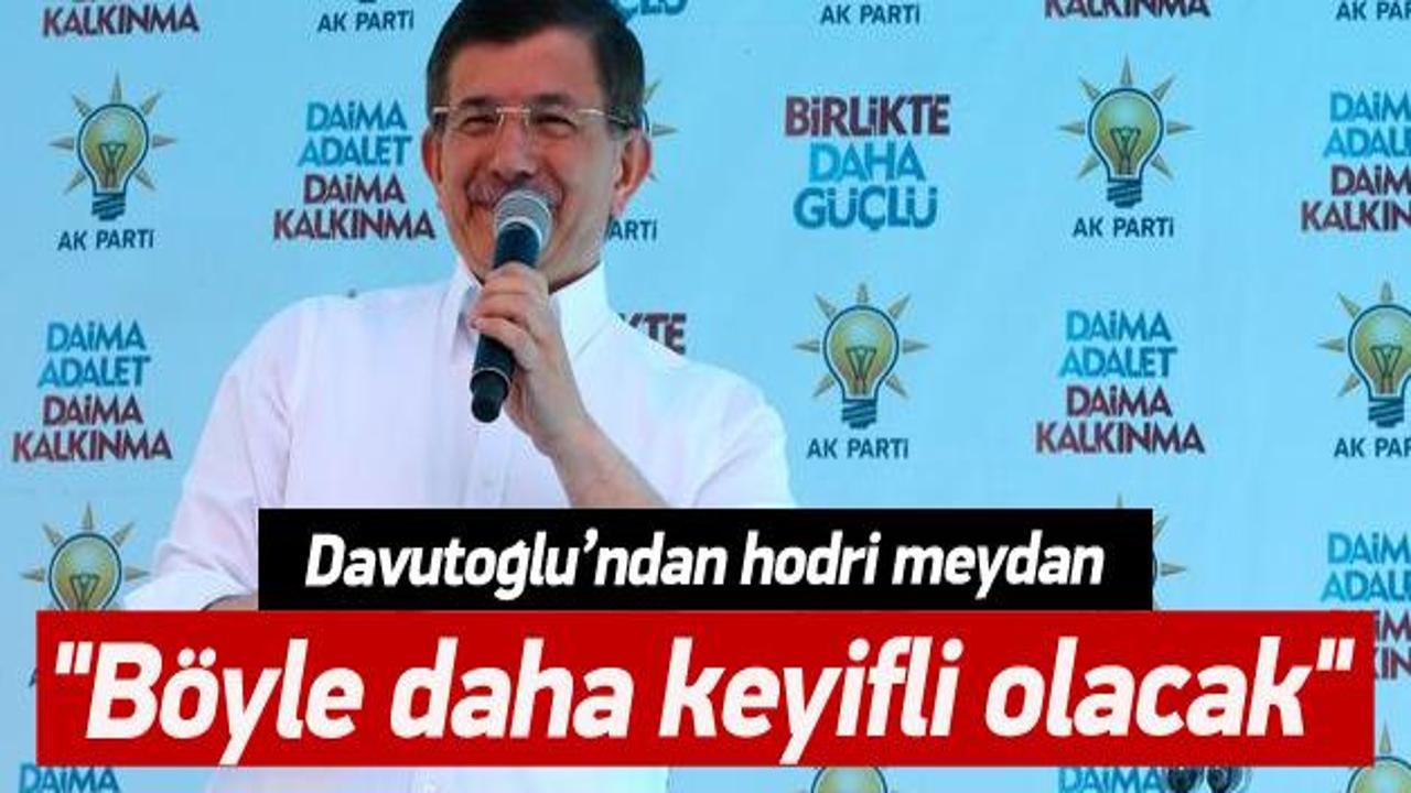 Başbakan Davutoğlu'ndan hodri meydan