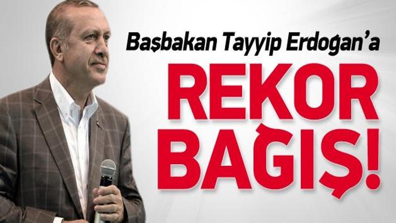 Başbakan Erdoğan'a rekor bağış!