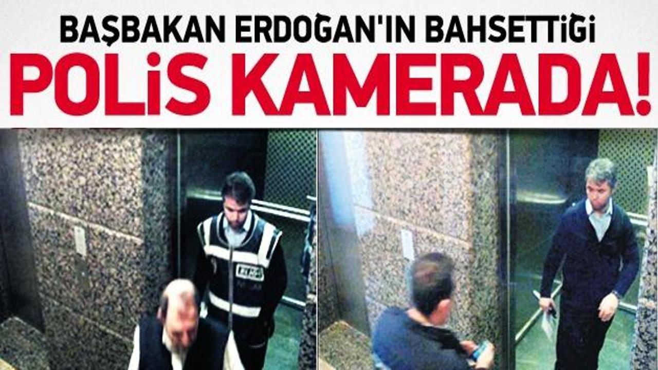 Başbakan Erdoğan'ın bahsettiği  polis kamerada!