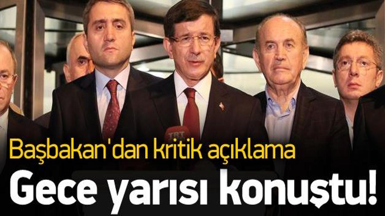 Başbakan'dan gece yarısı kritik açıklama