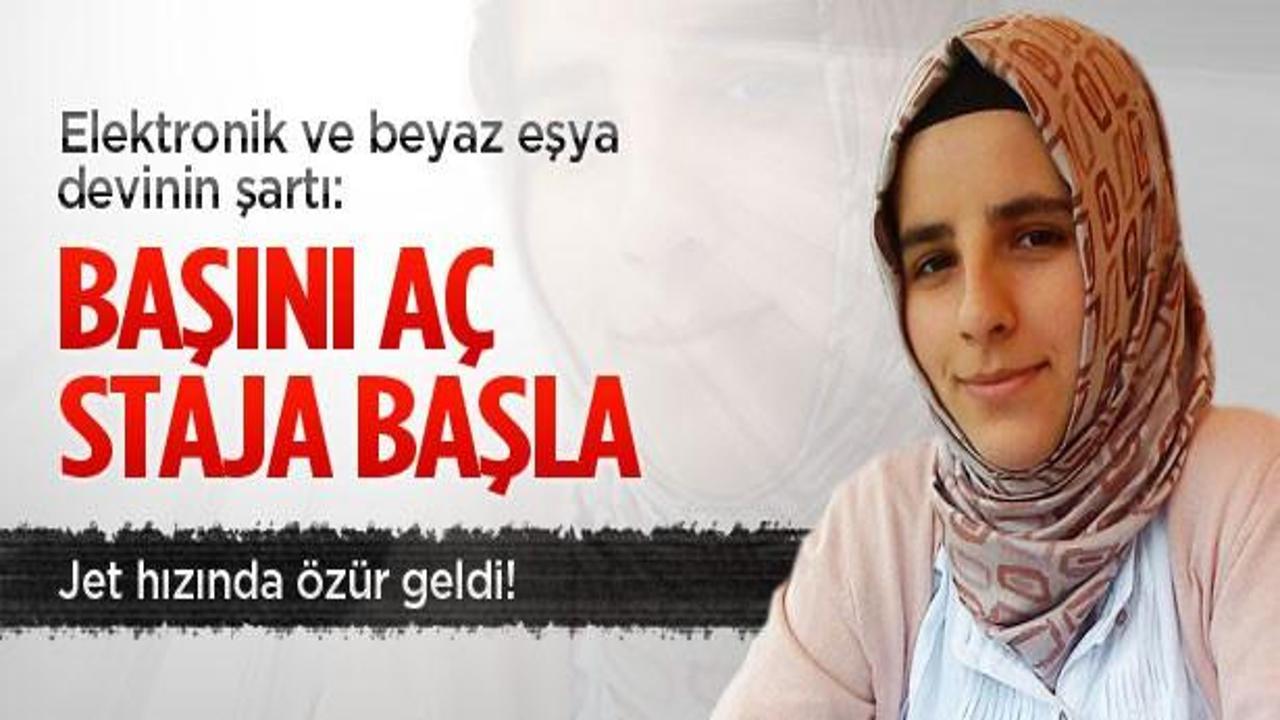 Siemens'ten 'başını aç staja başla' özürü!