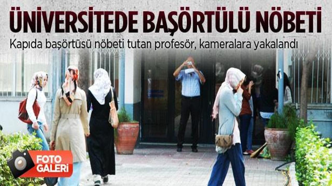 Baş&ouml;rt&uuml; n&ouml;beti tutan profes&ouml;r!