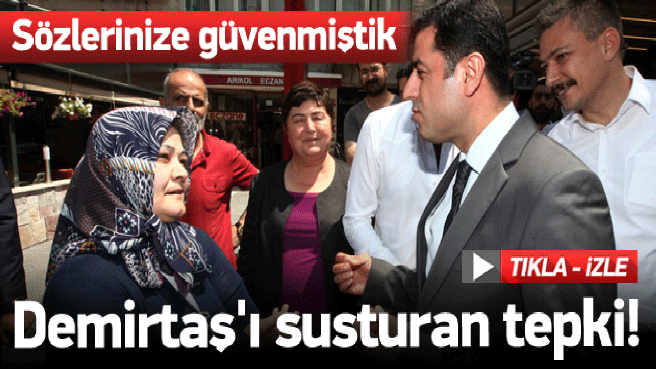 Baş&ouml;rt&uuml;l&uuml; kadından Demirtaş'ı susturan tepki