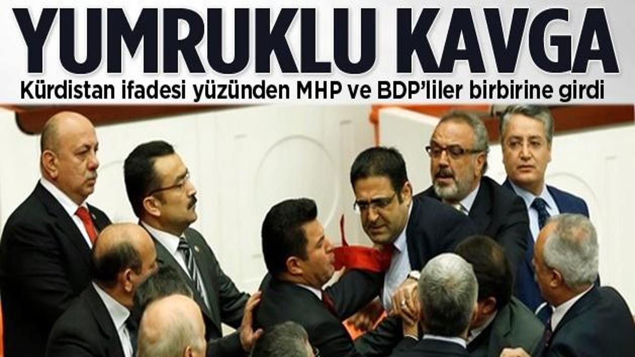 BDP ve MHP'li vekiller birbirine girdi