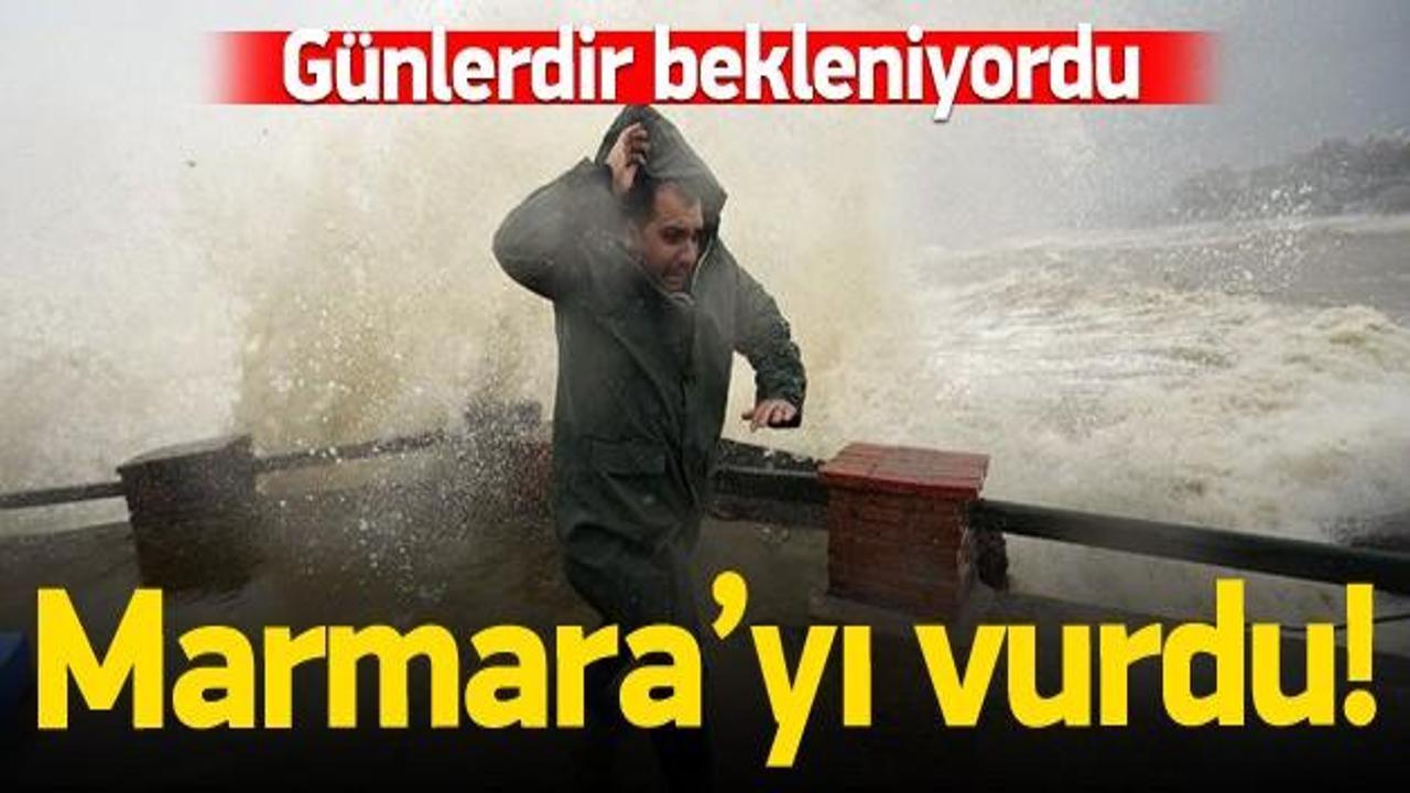 Beklenen lodos Marmara'yı vurdu