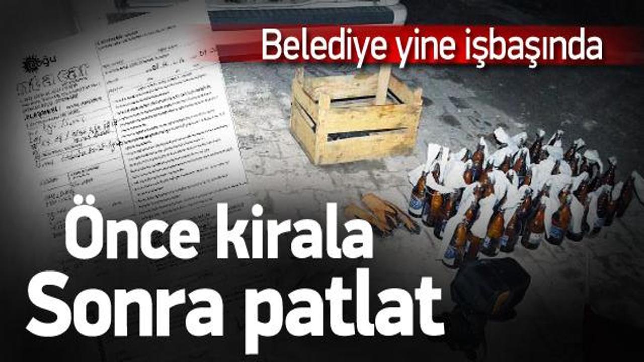 Belediye adına bomba yüklü araç!