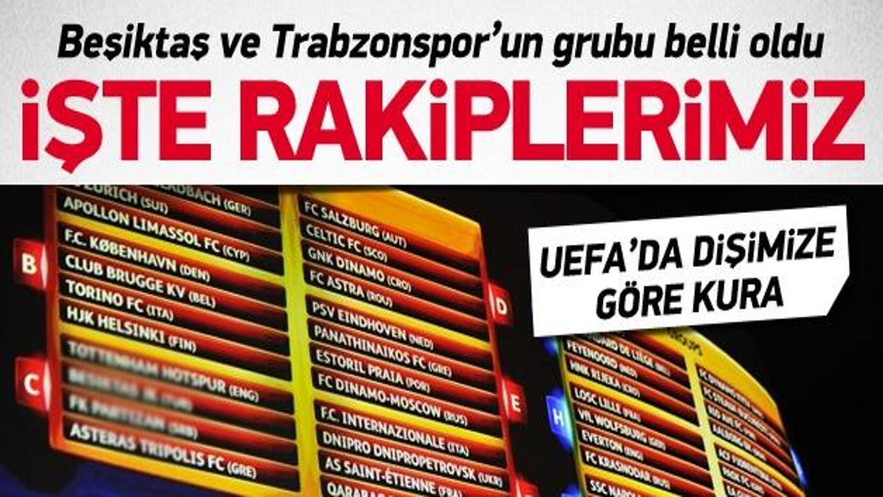Beşiktaş ve Trabzonspor'un rakipleri belli oldu!