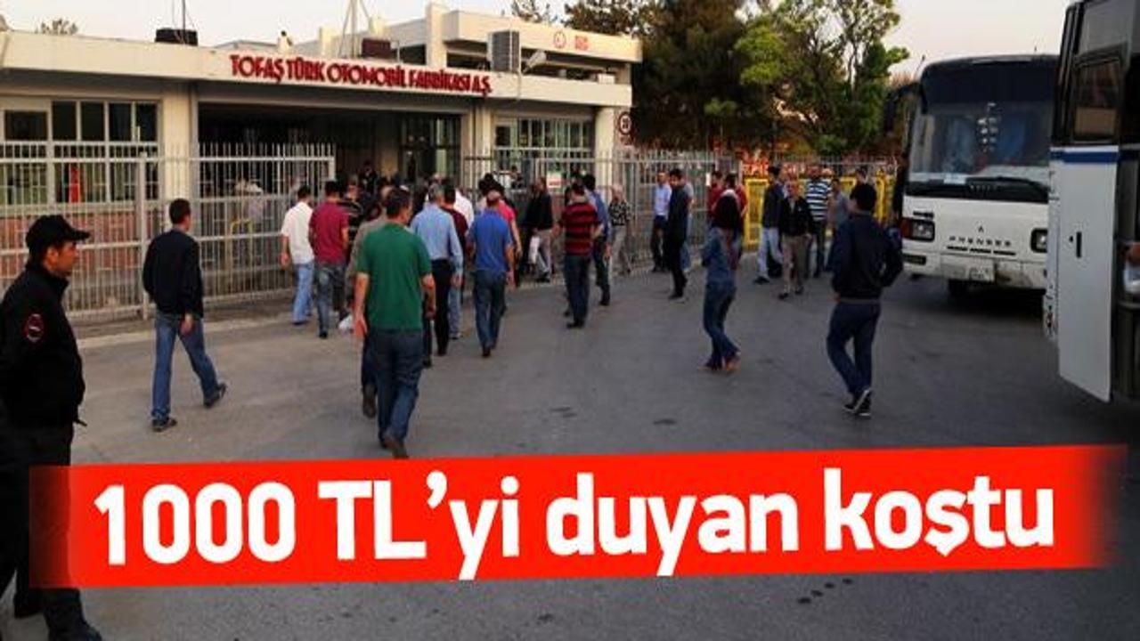 Binlerce TOFAŞ iş&ccedil;isine 1000 TL s&ouml;z&uuml;