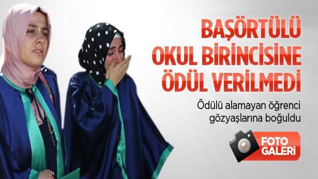 Birinci oldu, başörtülü diye ödülü verilmedi