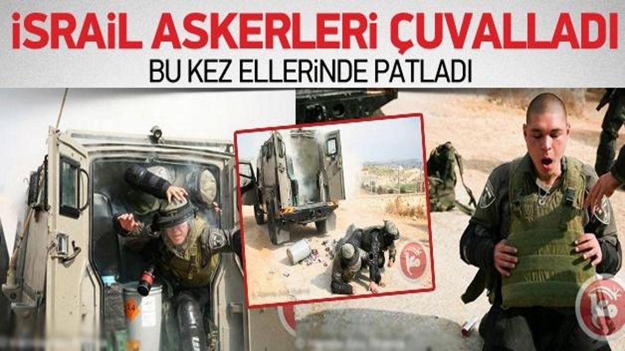 Bomba bu kez İsrail askerlerinin elinde patladı!