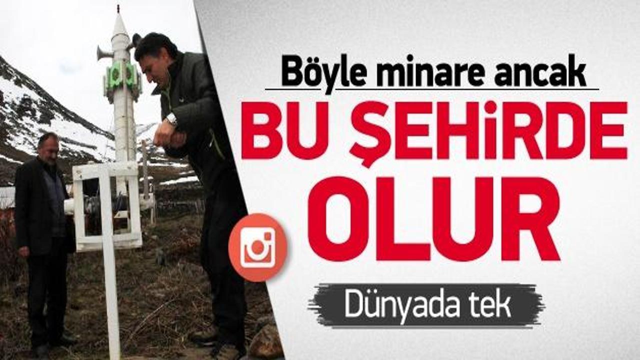 Bu ancak Rize'de olur! Minareyi kışın yatırıp...