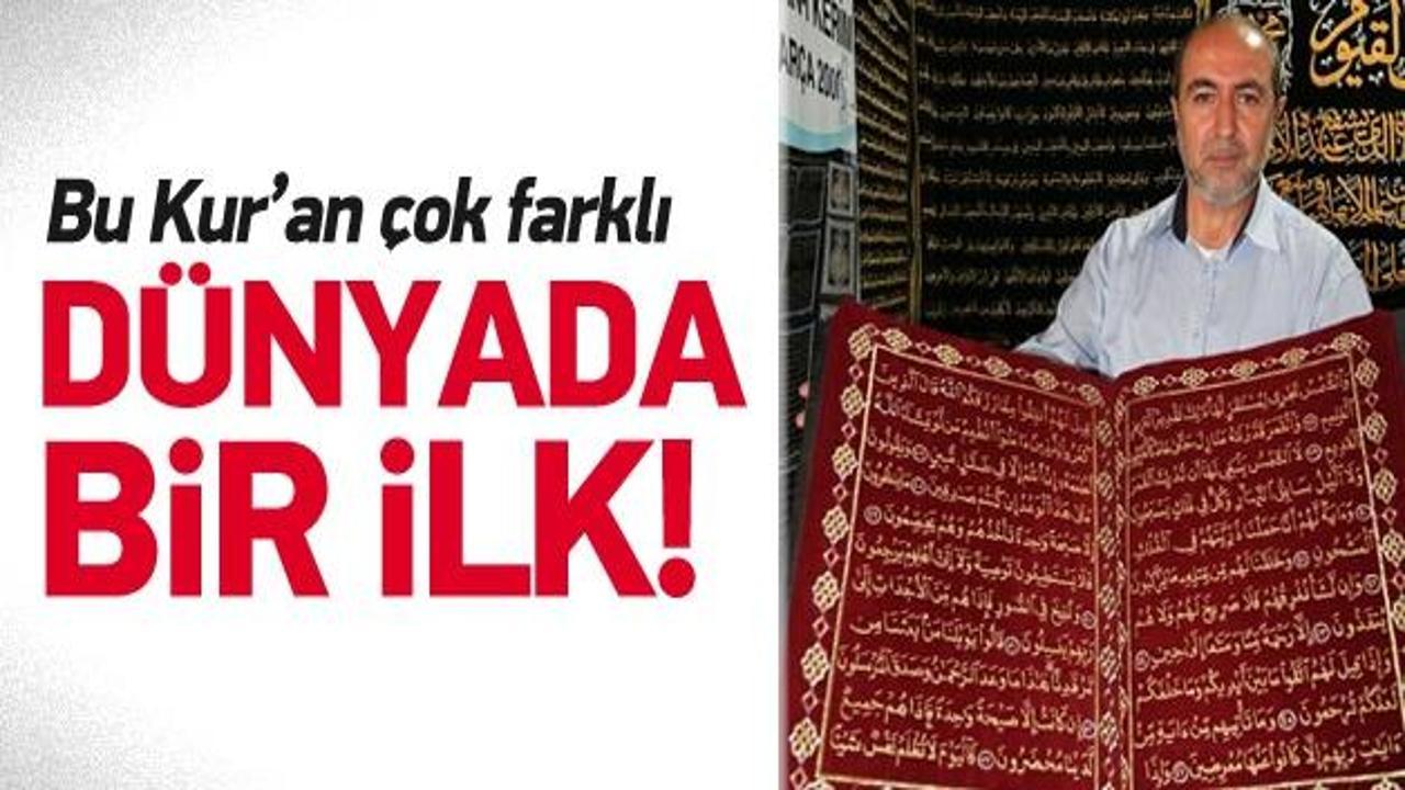 Bu Kur'an çok farklı, dünyada ilk kez...