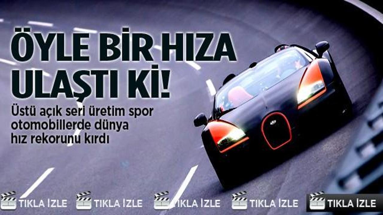 Bugatti'den şimdi de üstü açık hız rekoru!