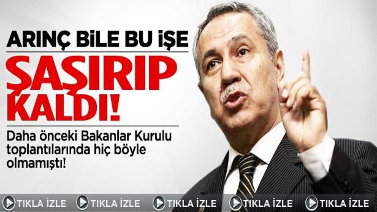 Bülent Arınç'ın şaşıp kaldığı o an!