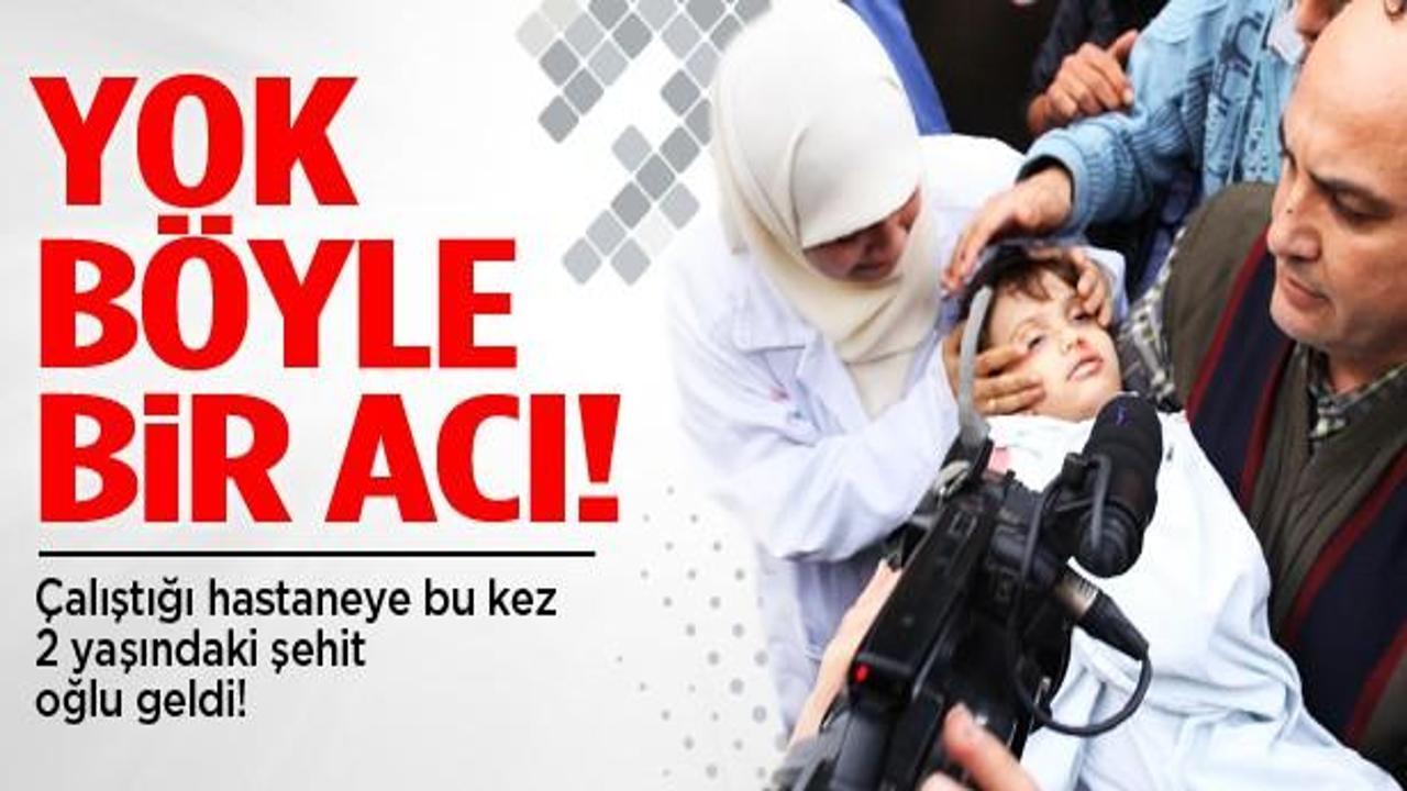 &Ccedil;alıştığı hastaneye bu kez şehit oğlu geldi