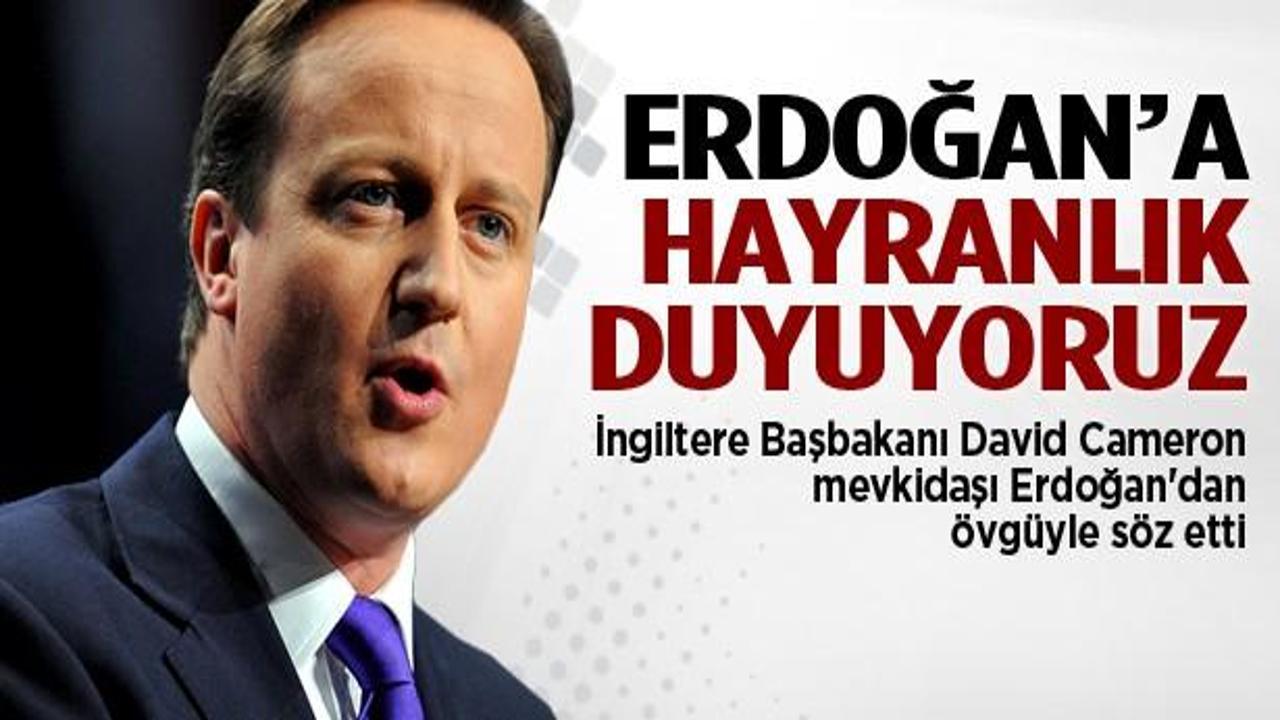 Cameron: Erdoğan'a hayranlık duyuyoruz
