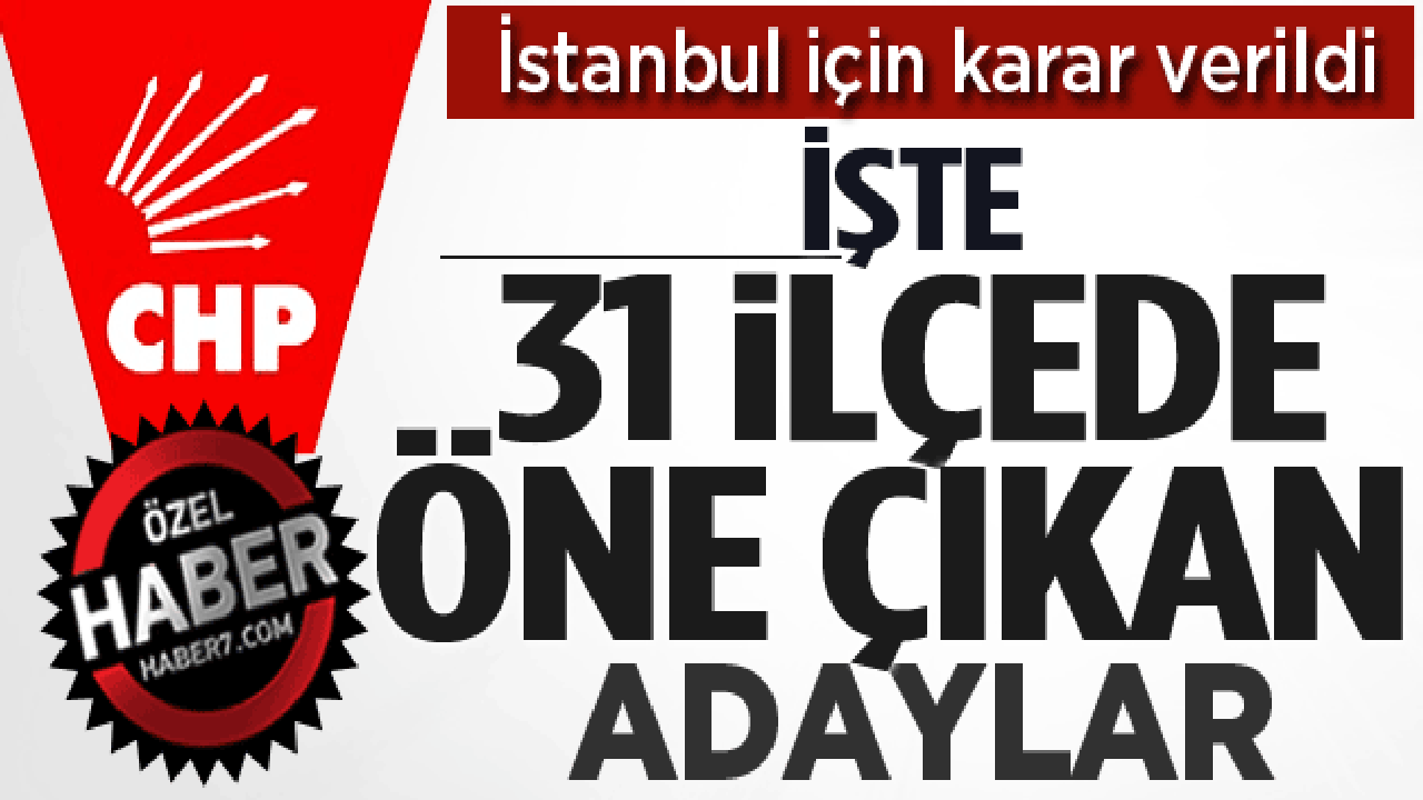İşte CHP'nin İstanbul adayları