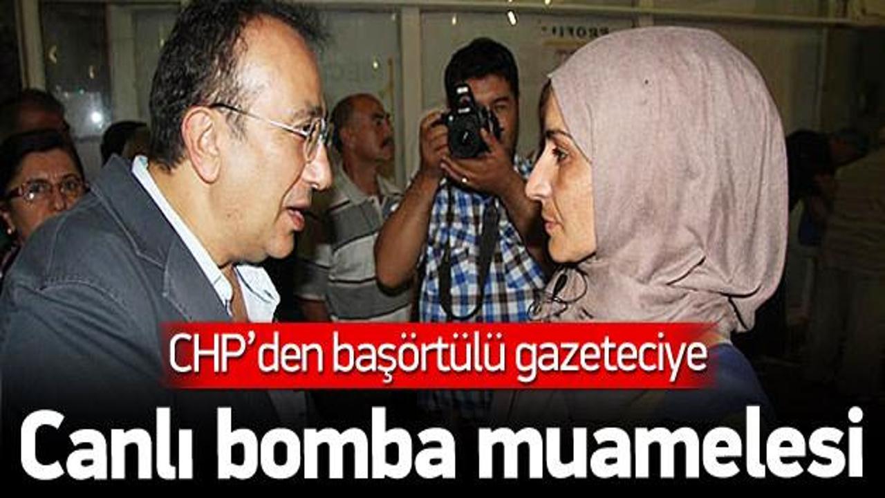 CHP'den başörtülü gazeteciye canlı bomba muamelesi