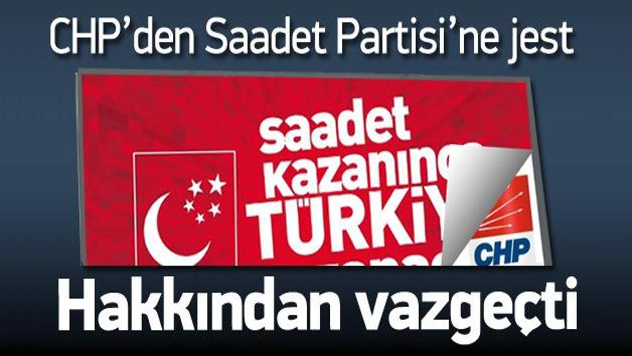 CHP'den Saadet Partisi'ne bilboard jesti