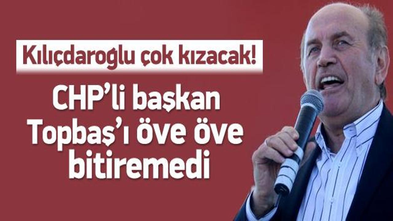 CHP'li başkan Topbaş'ı &ouml;ve &ouml;ve bitiremedi