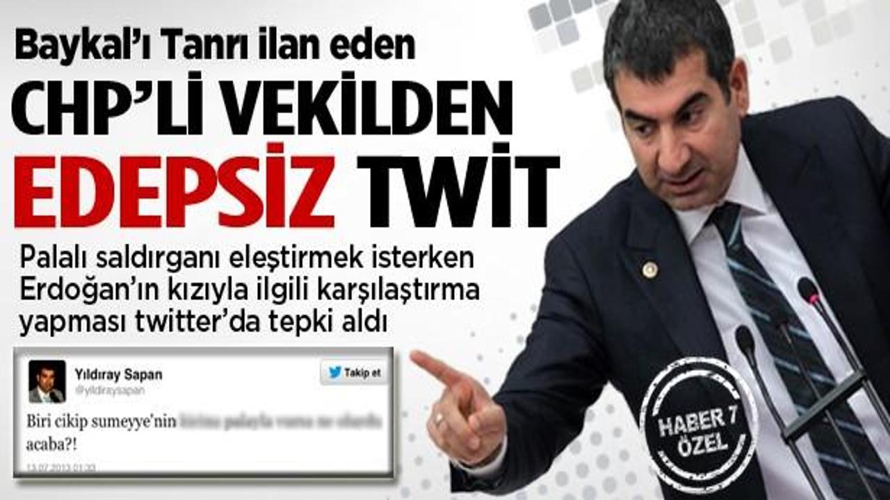 CHP'li vekilden Erdoğan'ın kızı için edepsiz 'twit'