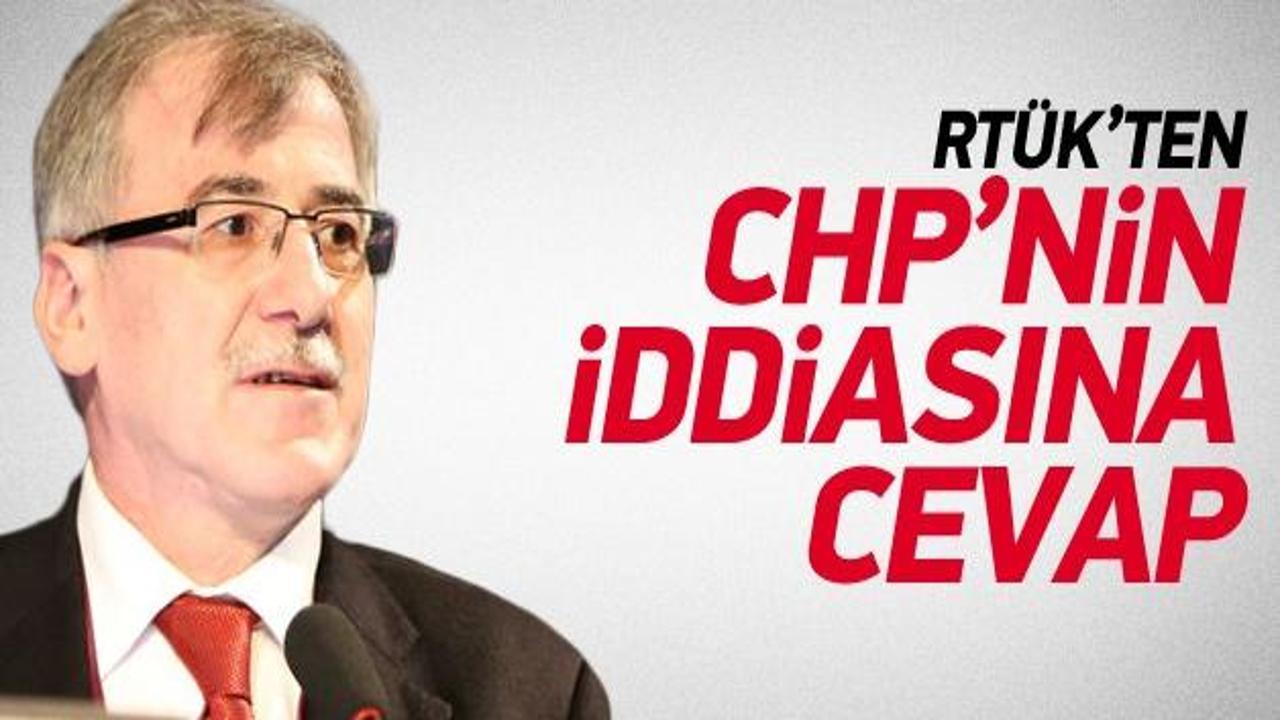 CHP'nin TRT'ye yönelik tepkisine RTÜK'ten cevap