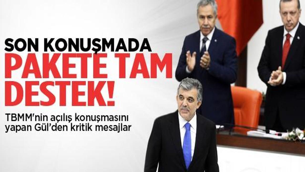 Cumhurbaşkanı G&uuml;l son kez Meclis'te konuştu