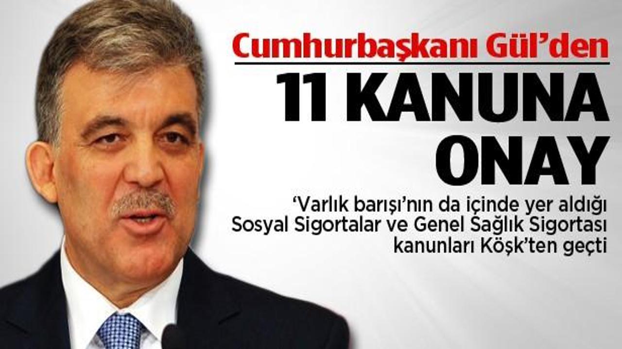 Cumhurbaşkanı Gül'den varlık barışına onay