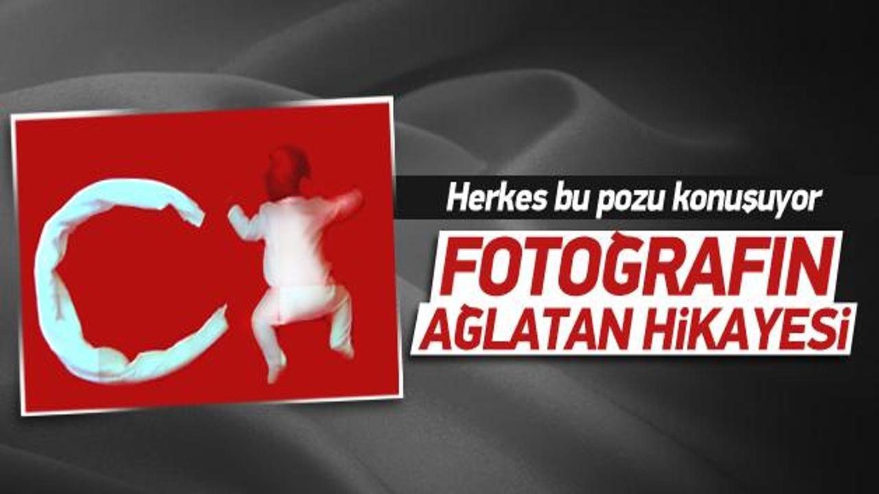 Dağlıca'da asker olan babası için poz verdi!