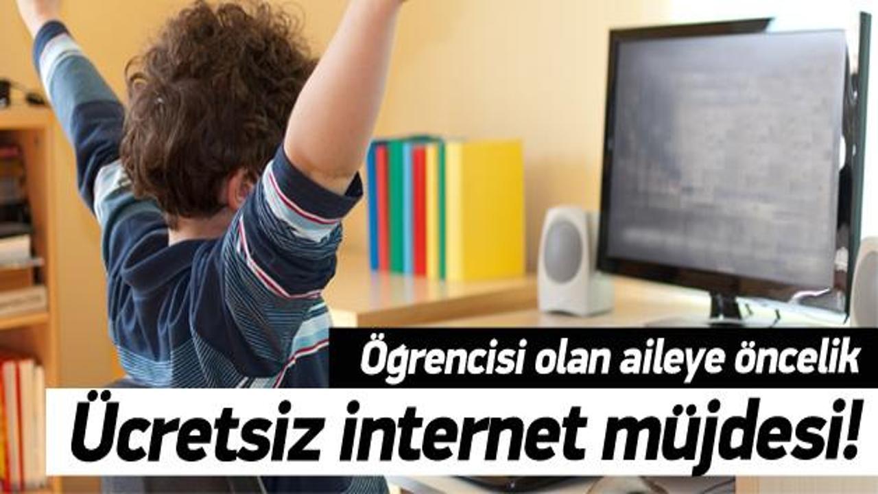 Dar gelirli ailelere ücretsiz internet