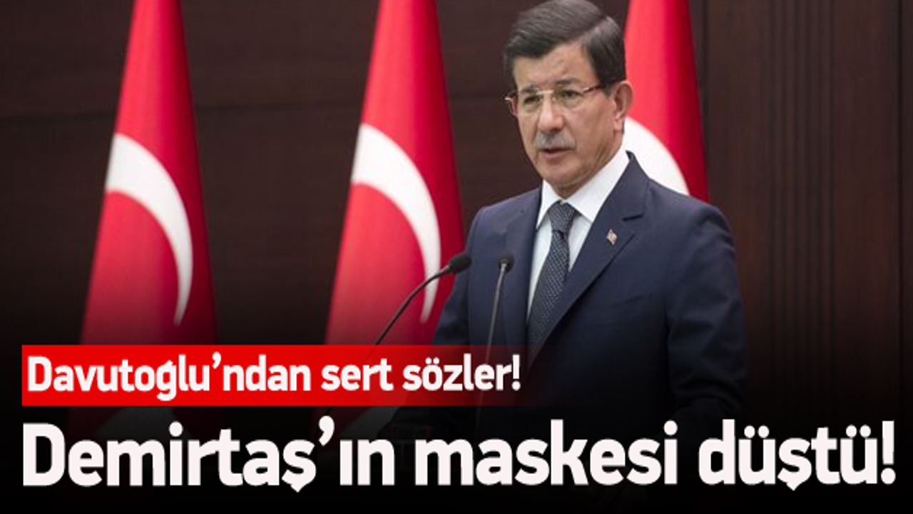 Davutoğlu: Demirtaş'ın maskesi düştü