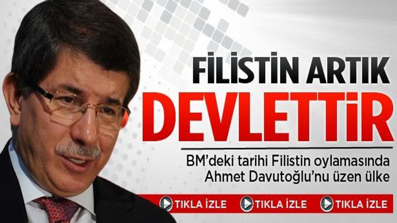 Davutoğlu: Filistin artık bir devlettir