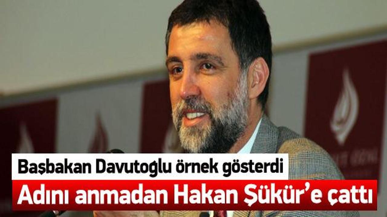 Davutoğlu isim vermeden Hakan Şükür'e çattı