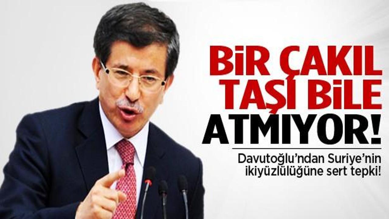 Davutoğlu Suriye'yi ikiyüzlülükle suçladı!