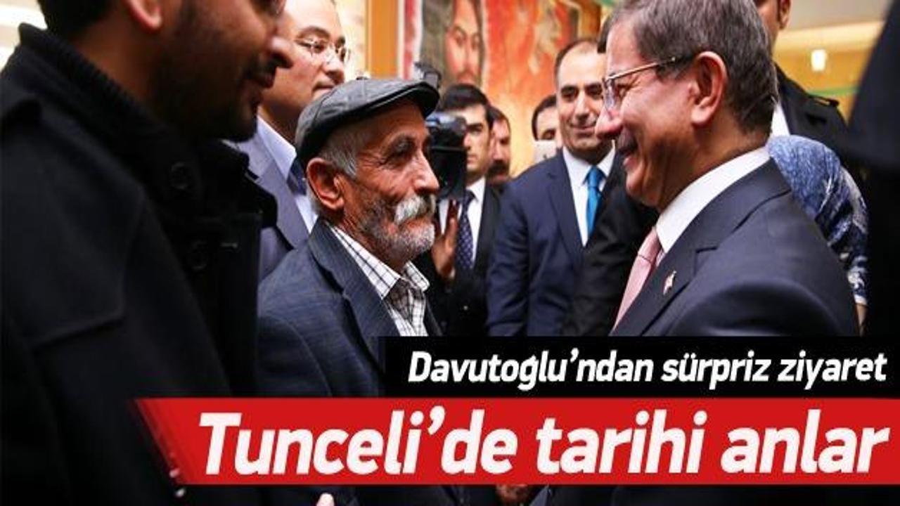 Davutoğlu Tunceli Cemevi'ni ziyaret etti