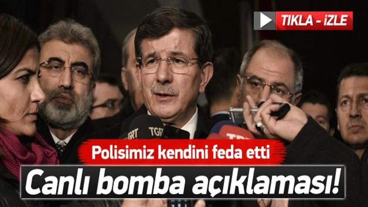 Davutoğlu'ndan canlı bomba açıklaması