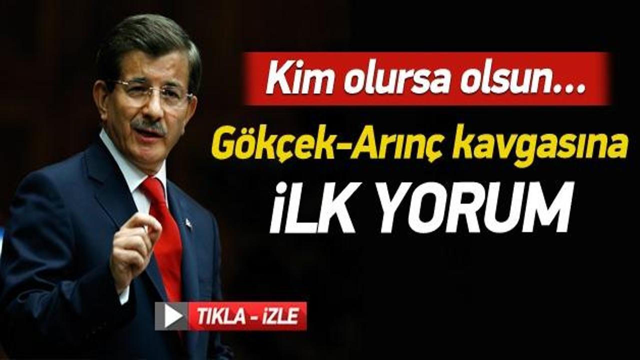 Davutoğlu'ndan G&ouml;k&ccedil;ek-Arın&ccedil; kavgasına ilk yorum