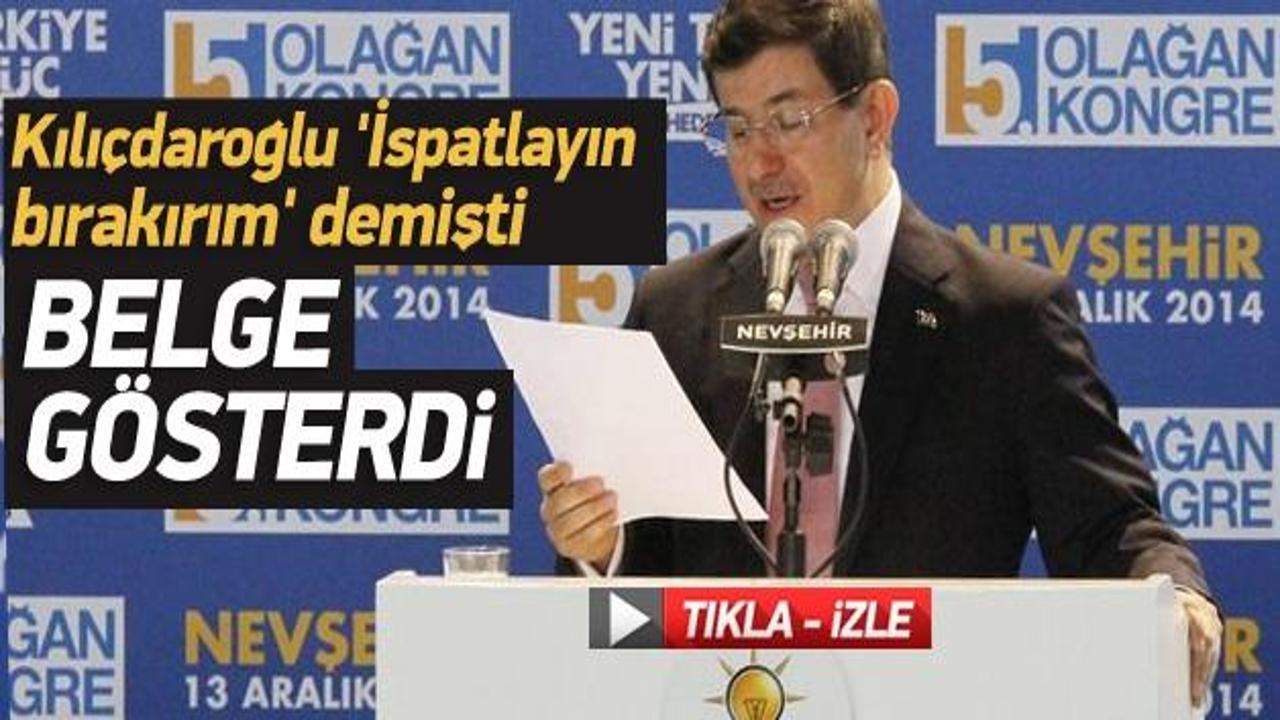 Davutoğlu'ndan Kılıçdaroğlu'na belgeli cevap