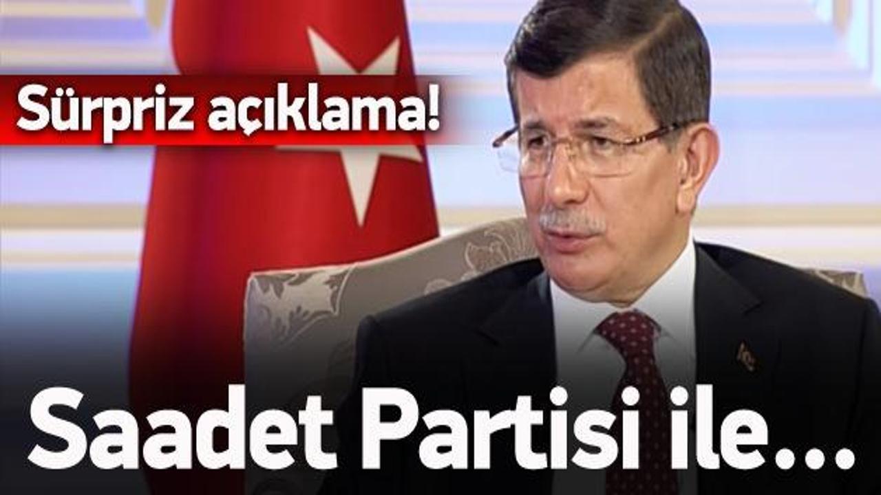 Davutoğlu'ndan sürpriz 'Saadet Partisi' açıklaması