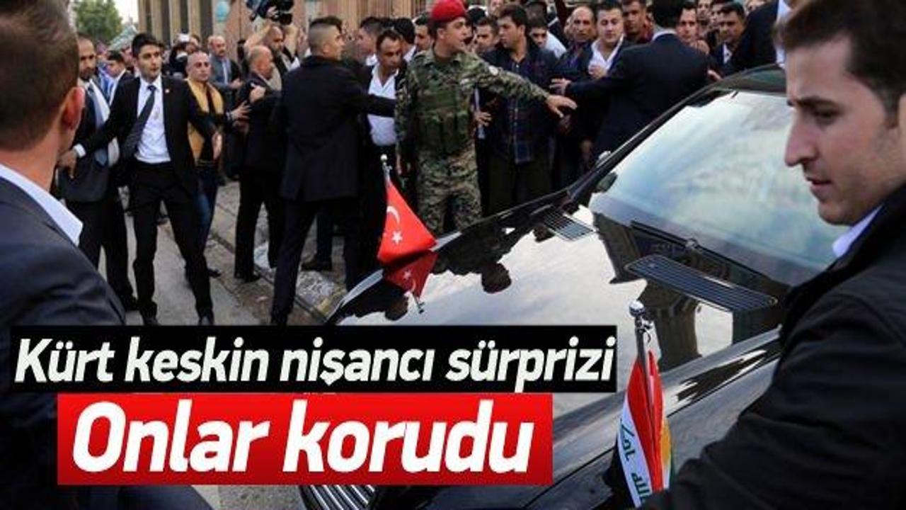Davutoğlu'nu Kürt keskin nişancılar korudu