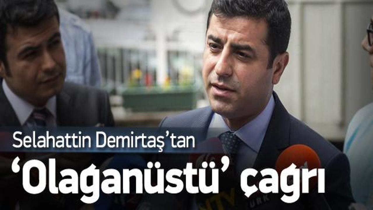 Demirtaş: Meclis olağanüstü toplanmalı